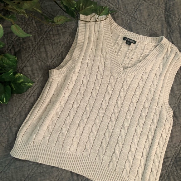 wild fable Sweaters - Wild Fable light grey/white sweater vest